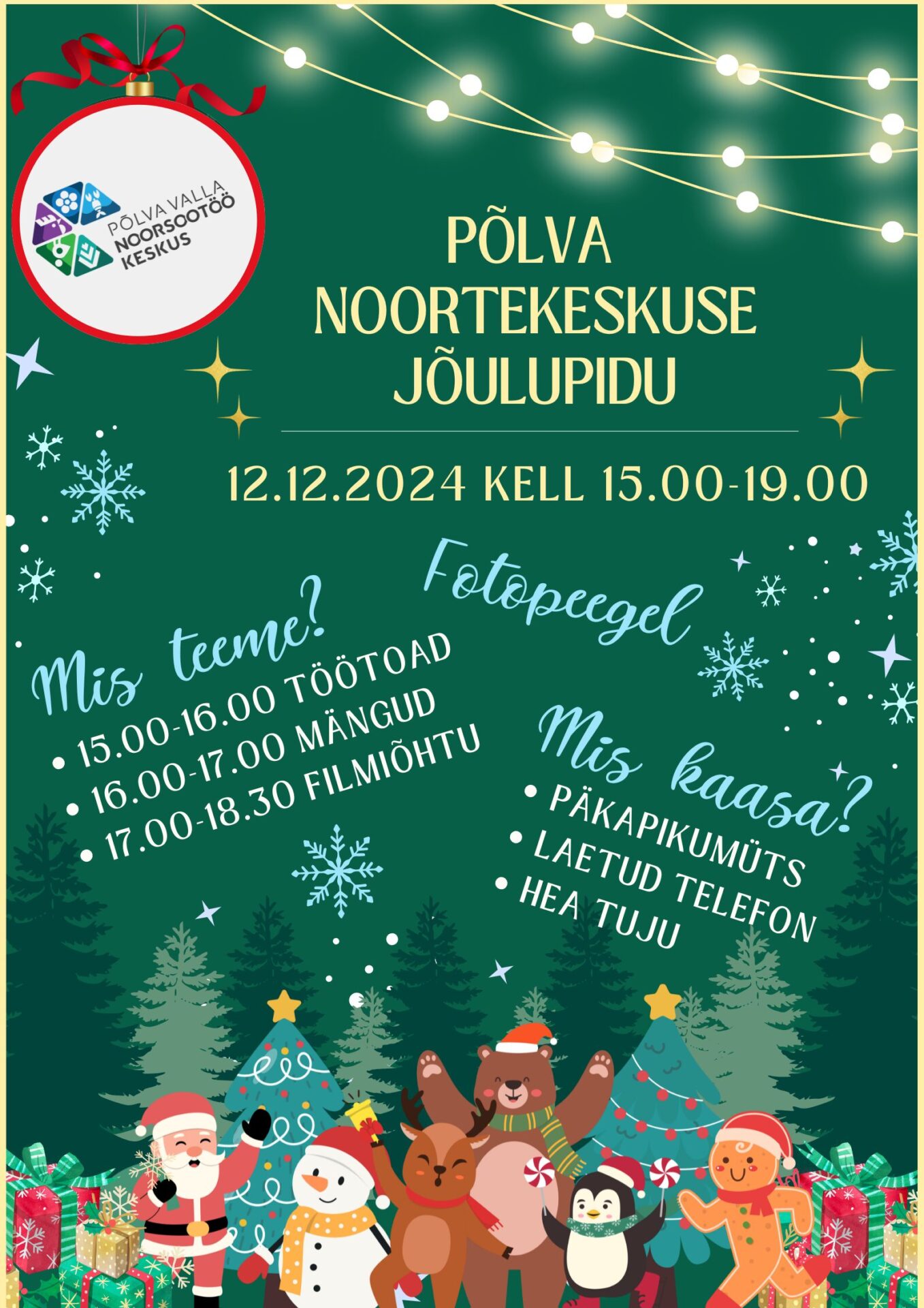 12.12.2024 Põlva Noortekeskuse jõulupidu