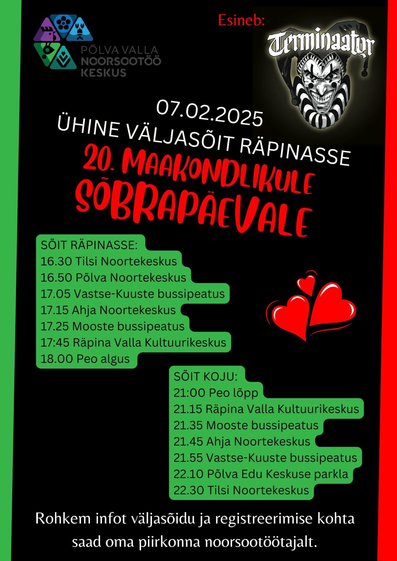 07.02.2025 Ühine väljasõit Räpinasse 20. maakondlikule sõbrapäevale